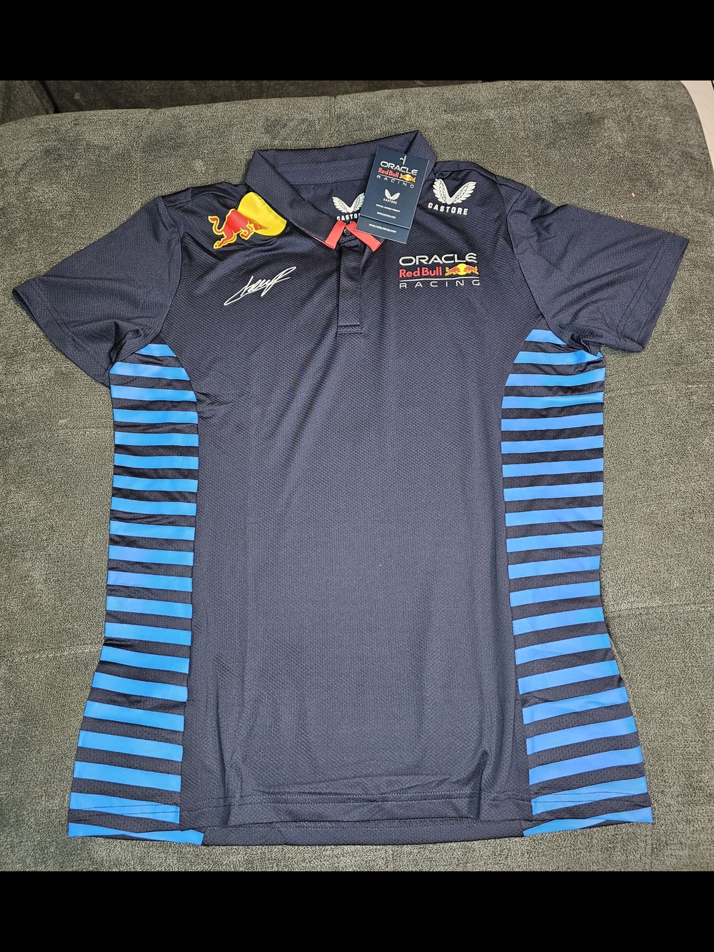 Oracle Red Bull Racing Women's Navy Polo Top Sergio "Checo" Perez